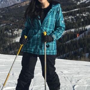 Blue Plaid Ski Jacket